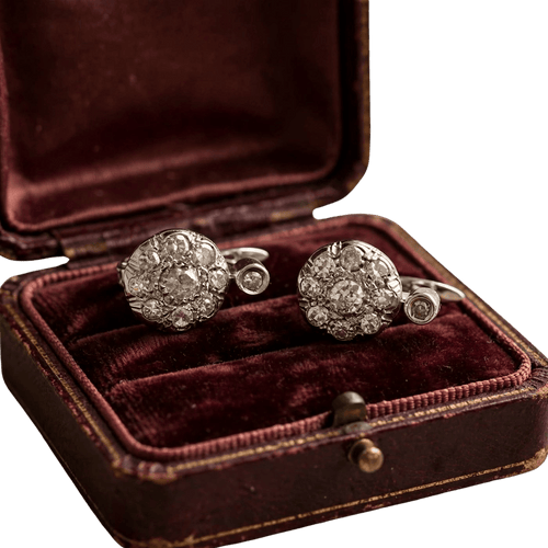 Boucles d'oreilles Boucles d’oreilles en or blanc 18k avec diamants 58 Facettes 580/26 F