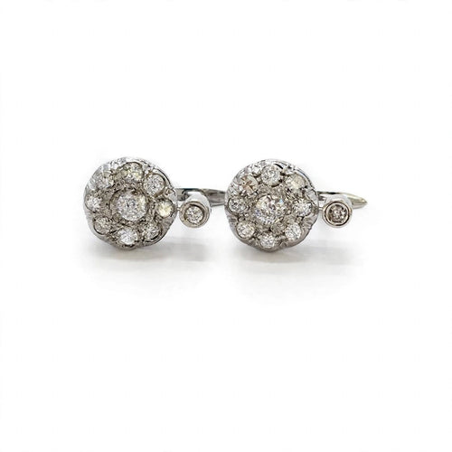 Boucles d'oreilles Boucles d’oreilles en or blanc 18k avec diamants 58 Facettes 580/26 F