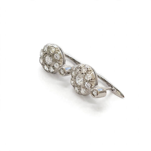Boucles d'oreilles Boucles d’oreilles en or blanc 18k avec diamants 58 Facettes 580/26 F