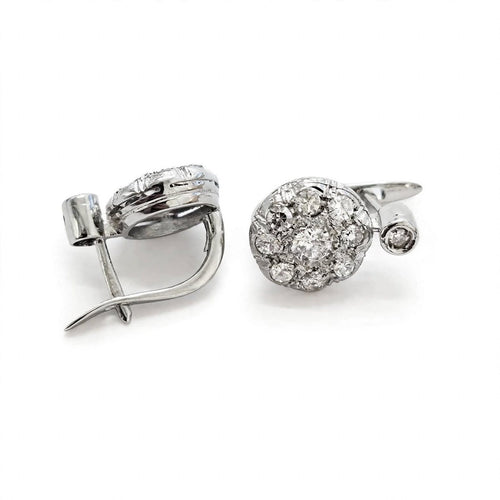 Boucles d'oreilles Boucles d’oreilles en or blanc 18k avec diamants 58 Facettes 580/26 F