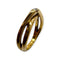 Bague entrelacée en or jaune 750 avec diamant 58 Facettes 330105485