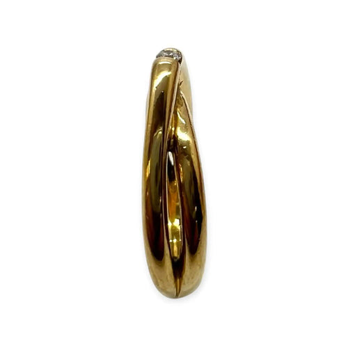 Bague entrelacée en or jaune 750 avec diamant 58 Facettes 330105485