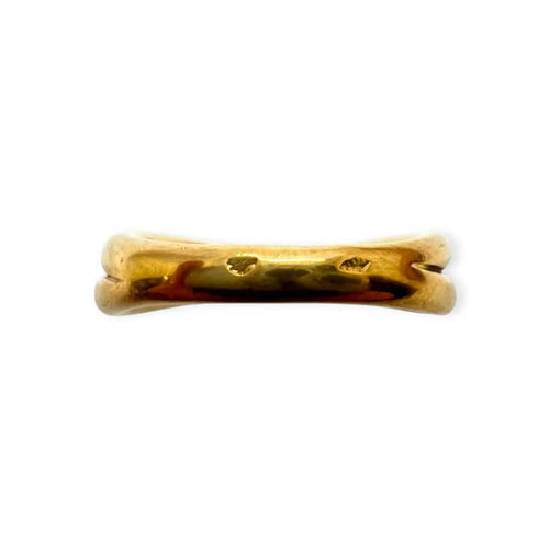 Bague entrelacée en or jaune 750 avec diamant 58 Facettes 330105485