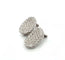 Boucles d’oreilles en or blanc 18 carats pavées de diamants 58 Facettes 1329 B OC