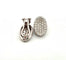 Boucles d’oreilles en or blanc 18 carats pavées de diamants 58 Facettes 1329 B OC