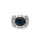 Bague en or 18 kt, saphir australien naturel et diamants 58 Facettes 774/26 E
