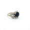 Bague en or 18 kt, saphir australien naturel et diamants 58 Facettes 774/26 E