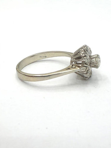 Bague 56 Rosetta - Bague en or blanc avec diamants 58 Facettes 1374 B OC