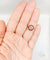 Bague 52 Bague cible Art déco en or 18k, diamant taille rose et rubis synthétiques calibrés 58 Facettes A07847