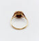 Bague 52 Bague cible Art déco en or 18k, diamant taille rose et rubis synthétiques calibrés 58 Facettes A07847