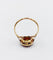 Bague 52 Bague cible Art déco en or 18k, diamant taille rose et rubis synthétiques calibrés 58 Facettes A07847