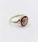 Bague 52 Bague cible Art déco en or 18k, diamant taille rose et rubis synthétiques calibrés 58 Facettes A07847