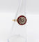 Bague 52 Bague cible Art déco en or 18k, diamant taille rose et rubis synthétiques calibrés 58 Facettes A07847