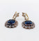 Boucles d'oreilles Dormeuses marguerite anciennes - Boucles d’oreilles en or 18k et argent 58 Facettes A07940