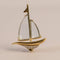 Pendentif voilier vintage en aigue-marine et or jaune 14k 58 Facettes
