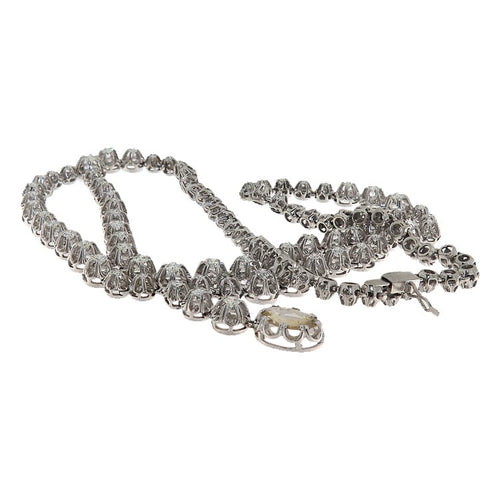 Collier Collier en or blanc 750 avec diamants 58 Facettes G4066