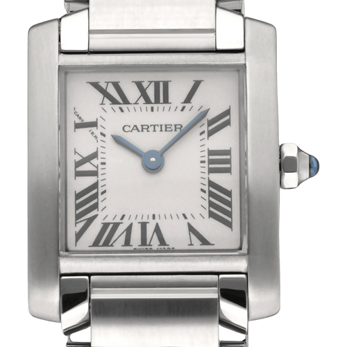 Montre Cartier - Montre Tank Française 2384, quartz, acier, 2009 58 Facettes CRT/TNK/015
