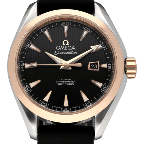 Montre Omega - Montre Seamaster Aqua Terra Co-Axial, or rose et acier, 34 mm, 2017 58 Facettes OMG/SEA/463