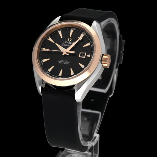 Montre Omega - Montre Seamaster Aqua Terra Co-Axial, or rose et acier, 34 mm, 2017 58 Facettes OMG/SEA/463