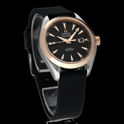 Montre Omega - Montre Seamaster Aqua Terra Co-Axial, or rose et acier, 34 mm, 2017 58 Facettes OMG/SEA/463