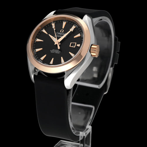 Montre Omega - Montre Seamaster Aqua Terra Co-Axial, or rose et acier, 34 mm, 2017 58 Facettes OMG/SEA/463