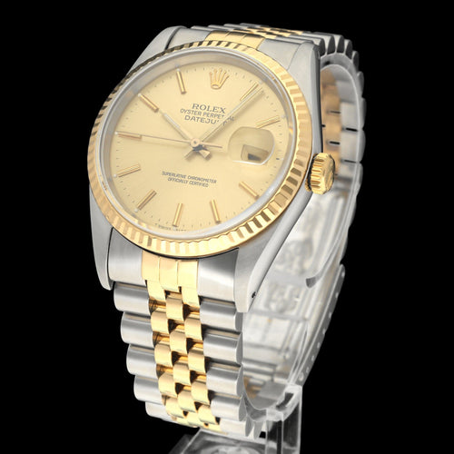 Montre Rolex - Montre Datejust 16233 révisée, 1990, boîte et papiers 58 Facettes ROL/DJ1/1549