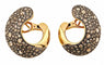 Boucles d'oreilles Pomellato - Boucles d’oreilles Tango en or rose 18 carats, diamants ronds et rosette brune 58 Facettes 842126_M