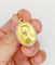 Pendentif Médaille religieuse XXL Art déco en or 18k, Vierge Marie et diamants, vers 1920 58 Facettes A07968