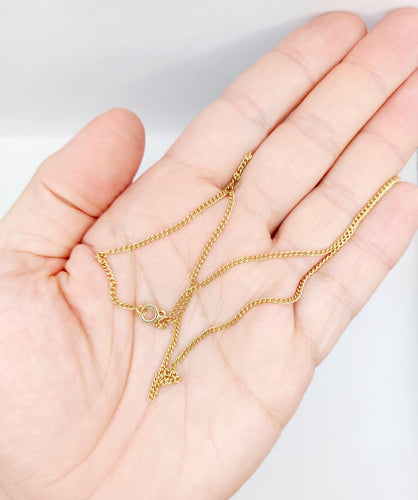 Collier Collier vintage en or 18k, maille gourmette, 44 cm 58 Facettes A07969