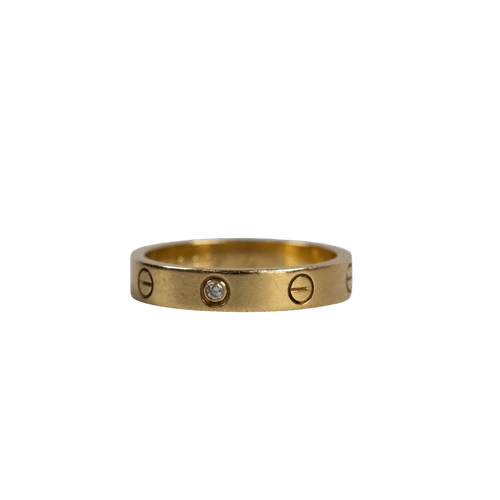 Bague Cartier - Bague Love en or jaune 18k sertie d’un diamant 58 Facettes