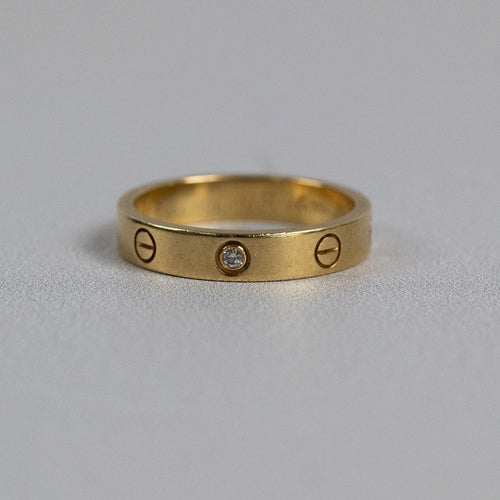 Bague Cartier - Bague Love en or jaune 18k sertie d’un diamant 58 Facettes