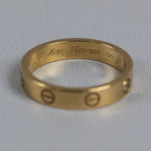 Bague Cartier - Bague Love en or jaune 18k sertie d’un diamant 58 Facettes