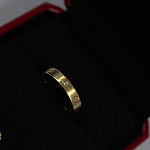 Bague Cartier - Bague Love en or jaune 18k sertie d’un diamant 58 Facettes