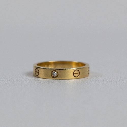 Bague Cartier - Bague Love en or jaune 18k sertie d’un diamant 58 Facettes