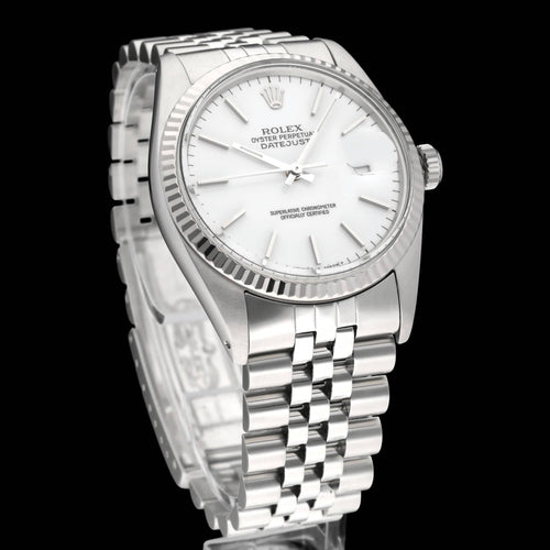 Rolex Datejust - Montre automatique en acier, référence 16014, 1988 58 Facettes ROL/DJ1/1602