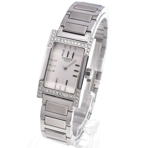 Hermès - Montre Tandem à quartz en acier inoxydable 58 Facettes fp33b3rngn