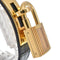 Hermès - Montre Kelly à quartz en métal plaqué or et cuir 58 Facettes s1rbmqr5ng