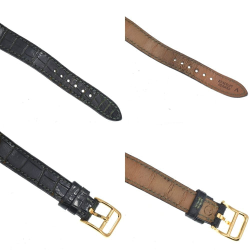 Hermès - Montre Kelly à quartz en métal plaqué or et cuir 58 Facettes s1rbmqr5ng