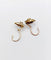 Dormeuses Art déco en or 18k avec fleur, vers 1920 58 Facettes A07989