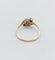 Bague ancienne en or 18k, diamants taille rose et pâtes de verre bleues 58 Facettes A07990