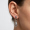 Boucles d'oreilles Boucles d’oreilles contemporaines en or blanc 18k, quartz et diamants 58 Facettes 11252