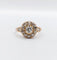 Bague marguerite ancienne en or rose 18k, diamants taille ancienne, vers 1900 58 Facettes A08005