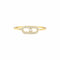 Messika - Bague Move Uno Semi Pavée en or jaune 750/000 avec diamants 58 Facettes 36065