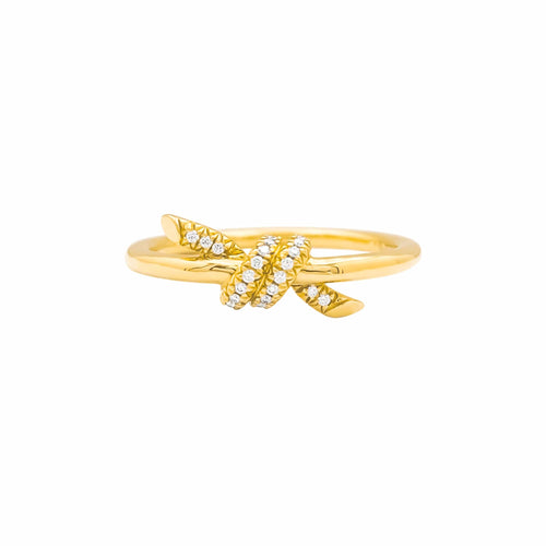 Tiffany & Co. - Bague Knot en or jaune 750/000, diamants taille brillant 58 Facettes 36069