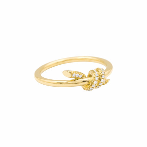 Tiffany & Co. - Bague Knot en or jaune 750/000, diamants taille brillant 58 Facettes 36069