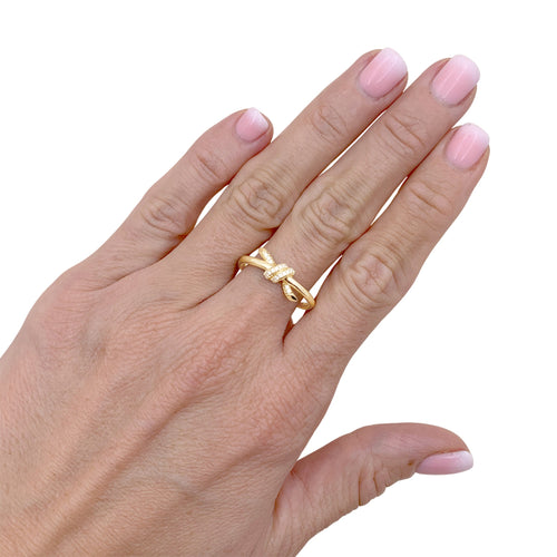 Tiffany & Co. - Bague Knot en or jaune 750/000, diamants taille brillant 58 Facettes 36069