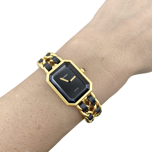 Chanel - Montre Première en acier plaqué or et cuir 58 Facettes 36115