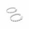 Boucles d’oreilles créoles en or blanc 750/000 et diamants taille brillant 58 Facettes 36118