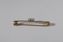 Broche Broche barrette trèfle, or jaune 18 carats, platine et diamants 0,49 ct 58 Facettes Broche