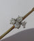 Broche Broche barrette trèfle, or jaune 18 carats, platine et diamants 0,49 ct 58 Facettes Broche